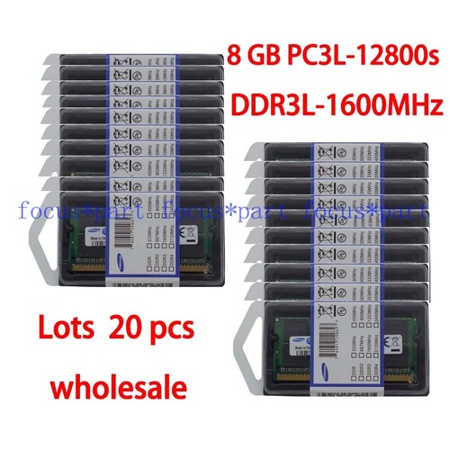 Samsung 20x 8GB PC3L-12800S DDR3 1600 MHZ 1.35V SO-DIMM Laptop Speicher 204-Pin - 第 1/7 張圖片