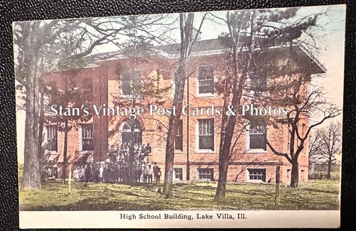 Lake Villa Illinois High School 1914 Postkarte