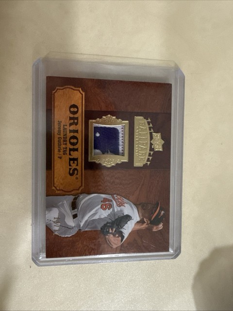 2008 Upper Deck Jeremy Guthrie Orioles Laundry Tag Patch #12/12