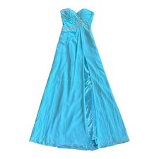 Tiffany Blue Faviana Gown Slit Dress  Prom, Party , Wedding Formal Women  s
