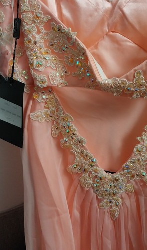 La Femme Festzug Abschlussball Größe 4 Kleid Baumwolle süß rosa - Bild 5 von 5
