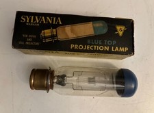 VINTAGE SYLVANIA BLUE TOP PROJECTION LAMP 750 WATTS 120 V. 25 HRS DDB 750 C13D