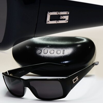 Gucci Sunglasses 1997 Vintage Black Wrap Retro Unisex GG Gucci Sunglasses 1997 Vintage Black Wrap Retro Unisex GG