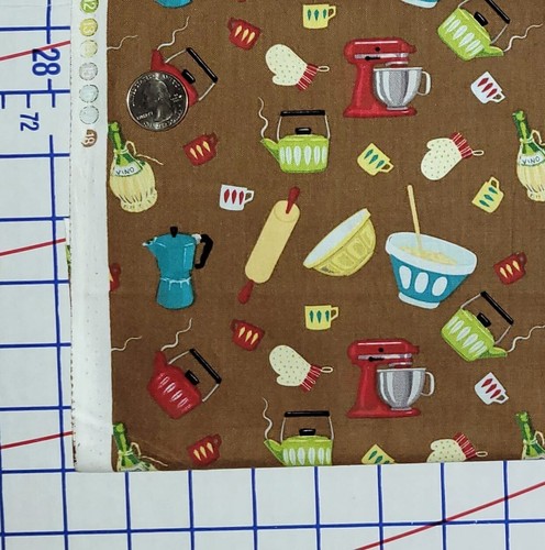 Backen Lebkuchen Weihnachten XMAS Ofen Rührschüssel Baumwollstoff 1 1/4 YARD - Bild 4 von 5