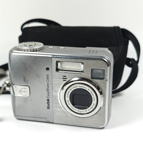 Kodak EASYSHARE C340 5.0MP Compact Digital Camera (Silver) Retro 2005 + Case - Picture 2 of 21