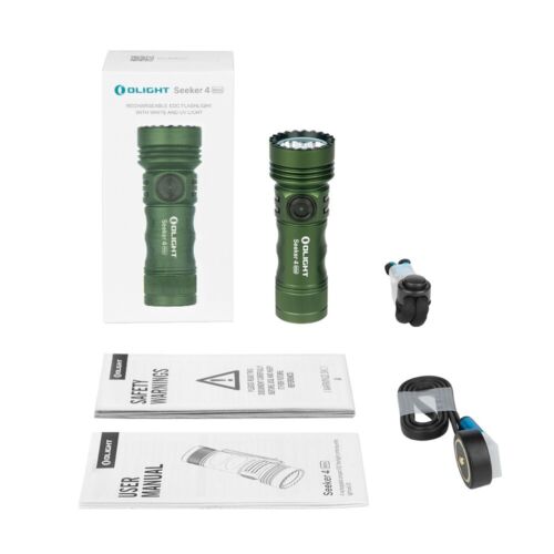 Olight Seeker 4 Mini White/UV LED Flashlight, OD Green, Neutral White, 1200 Lum - Picture 1 of 18