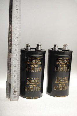2x ELNA SILMIC 80v 12000µF JAPAN audio capacitor / line filter Kondensator  high