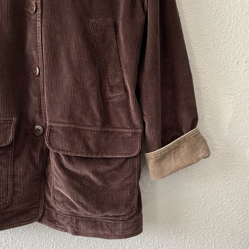 LL Bean Damen Gr. M Reg braun hellbraun Cord Vintage Jacke Mantel Ranchwear Chore Barn - Bild 8 von 15