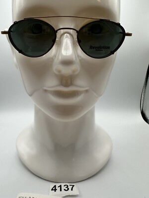 New Vintage Revolution Eyewear With Sun Shade RE064 Bronze Amber 45 21 135