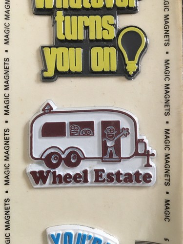 Vintage Magic Magnets 1970’s "WHATEVER TURNS YOU ON" "YOUR 1ST WITH ME"(3) NEW - Picture 3 of 4