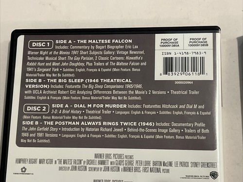 Turner Classic 4 Murder Mysteries Postman Sleep Murder Maltese (dvd 2009) FAIR - Picture 7 of 21