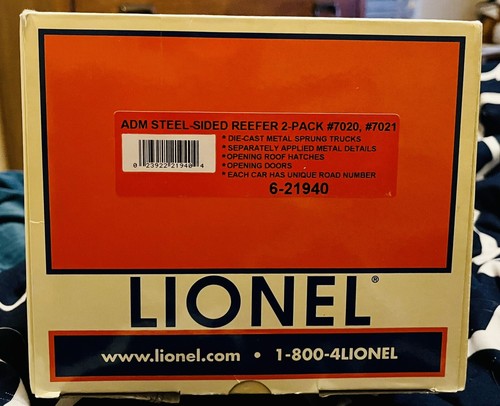 Lionel 6-21940 ADM  Steel-Sided Reefer 2-Pack #7020, #7021 - Picture 3 of 6