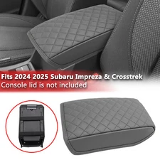 Fits 2024 2025 Subaru Impreza Crosstrek Console Lid Armrest Cushion Cover Gray