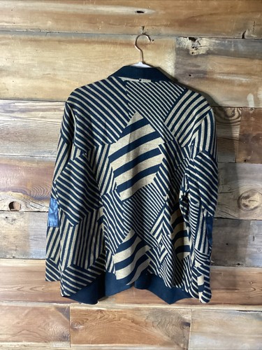 Chico's OpenFront Black & Gold Geometric Jacket Blazer XL (3) - Bild 2 von 7