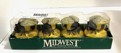 4 MIDWEST, BUMBLE BEE VOTIVE CANDLES, 1.5''X 2'', NEW IN PACKAGE
