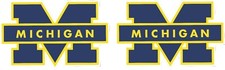 University Of Michigan 1 Pair Blue Stickers Car/Truck 3.0" x 4.0" p86
