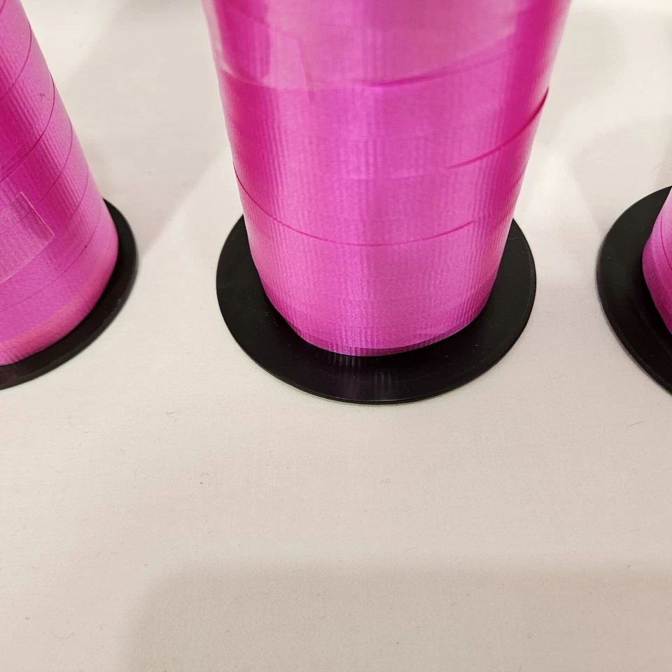 Cinta rizadora 4 carretes 3/8" Barbie rosa remanente Berwick fiesta globo envoltura de regalo Foto 4 de 4