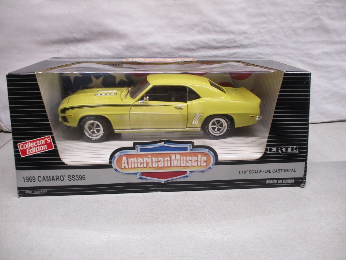Ertl製 1/18 Camaro 1969 SS 396 シボレー カマロ American Muscle 1969 Chevrolet Camaro SS 396 1/18 Yellow | eBay