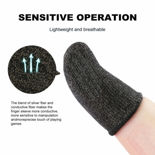10 Pcs Screen PUBG Gaming Finger Sleeve Game Controller Mobile Sweatproof Gloves - Picture 8 of 12