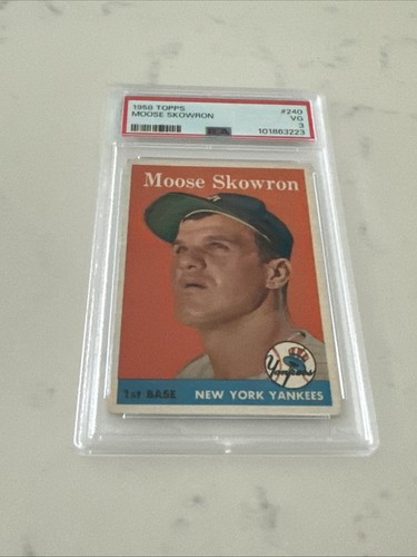 1958 Topps #240 Moose Skowron - New York Yankees PSA 3 VG BRAND NEW SLAB!!