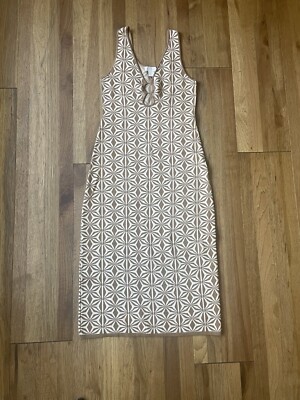 House Of Harlow 1960  Knit Star Pattern Midi Dress Vintage Sz M