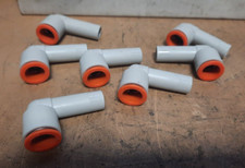 SMC  LOT OF 7 PLUG-IN ELBOW FITTINGS (1/2” TUBE TO 1/2” PORT)  P143A