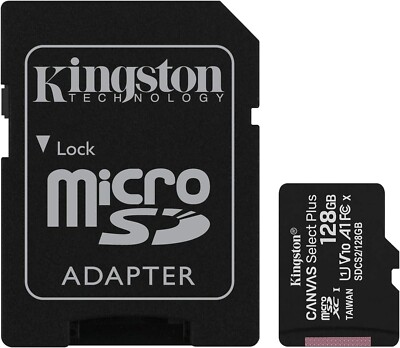 Kingston 128GB microSDXC Canvas Select Plus 100MB/s Read A1 Class 10 UHS-I Me...