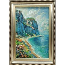 Seascape oil painting Original Art Impressionism Realism painting 6x4