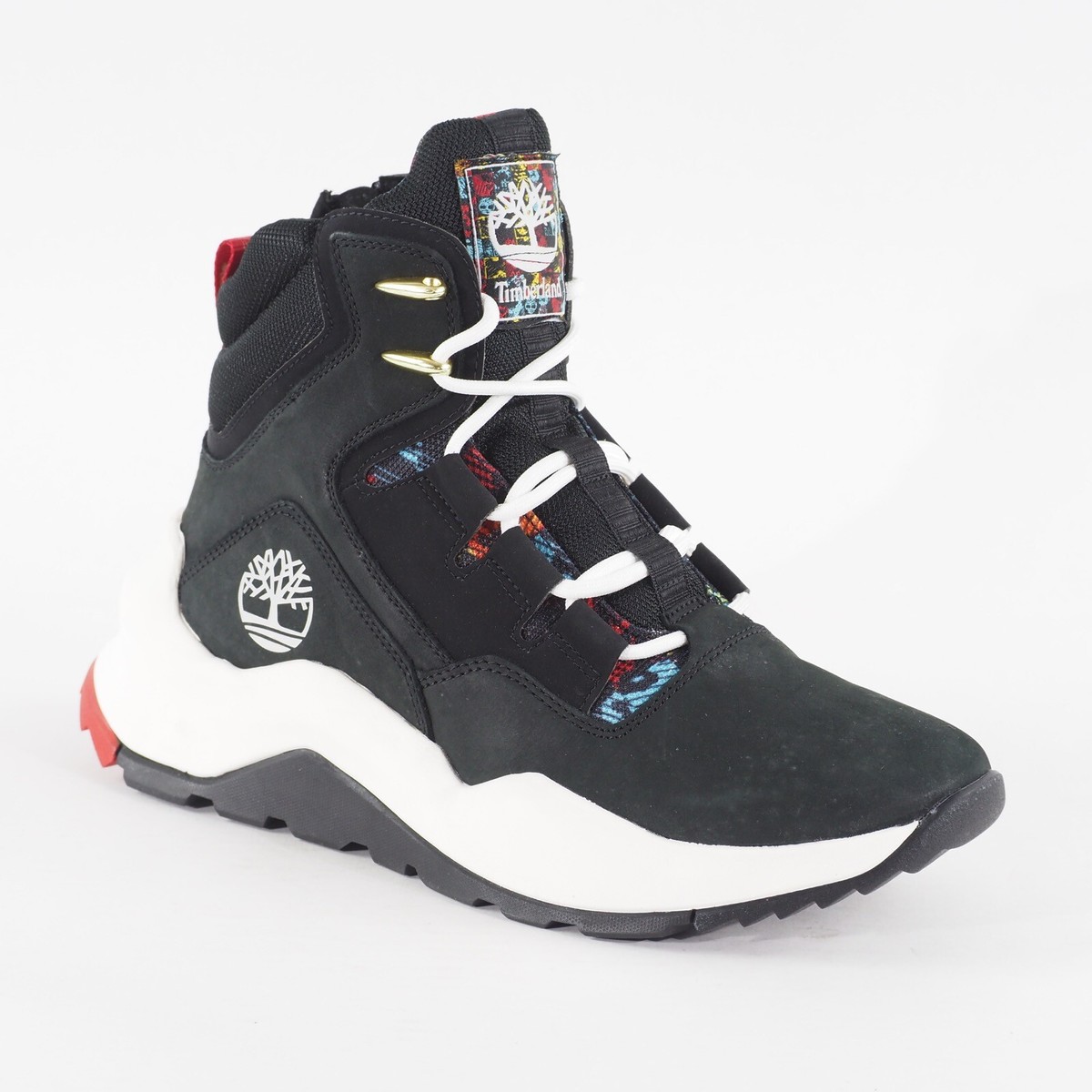 Mens Timberland Madbury A2PTC Black Nubuck Leather Zip Up Sneaker