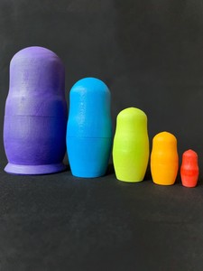 Russian doll Matryoshka Montessori Toys Rainbow Color Eco Toy Wooden Kids Nesting Doll