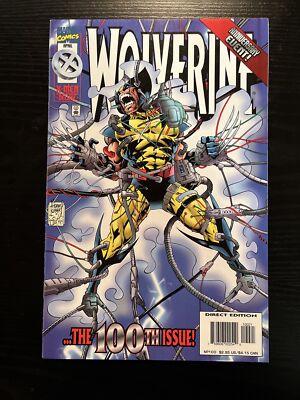 Wolverine #100 Non Foil Direct Edition Main Cover 1995, Marvel | eBay