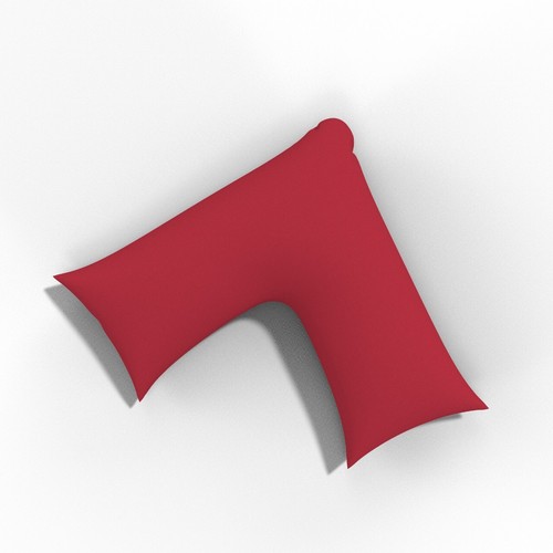 Funda de almohada ortopédica en forma de V de policalgodón de lujo con soporte para cabeza y cuello 74x34 - Imagen 61 de 79