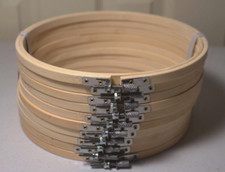 Wooden 8  Hoops Macrame Crochet Dream Catcher Mandala Crafting - Lot of 10