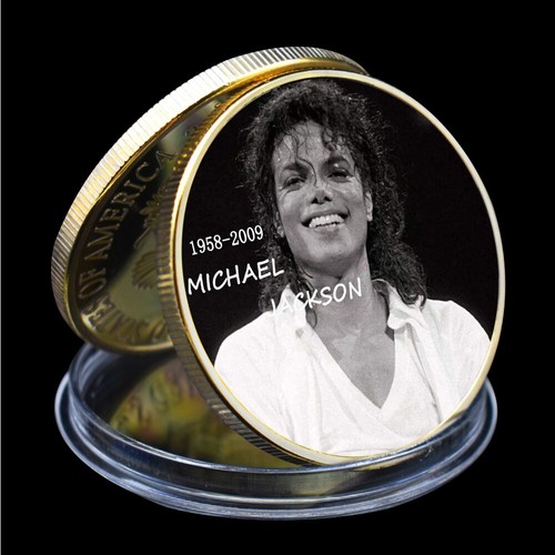 7 Stück Michael Jackson Goldmünze Set - Vergoldet Medaillen - Sammlung - Bild 2 von 17