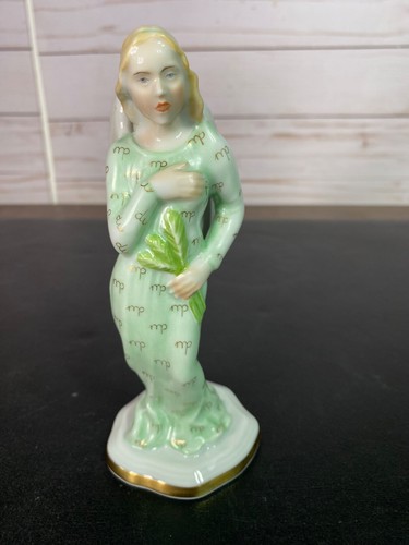 Herend Angel Virgo Zodiac Horoscope Figurine Green Dress Tamas Akos 15549 CD FB