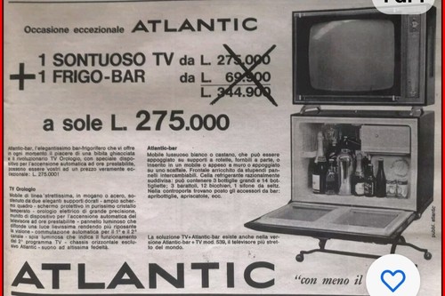 Frigorifero d'epoca Atlantic  frigo Bar Advertising Vintage Anni 60 Frigobar  - Foto 5 di 15