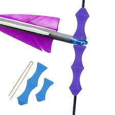 2 Set Archery Finger Protector Guard Tab Glove Silicon Recurve Bow String Gear 