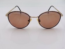 Vintage National Taylor 473 819 Brown Gold Metal Oval Sunglasses FRAMES ONLY