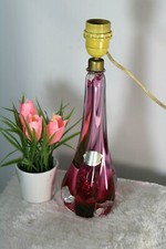 Vintage 1950 Belgian VAL SAINT LAMBERT crystal glass lamp