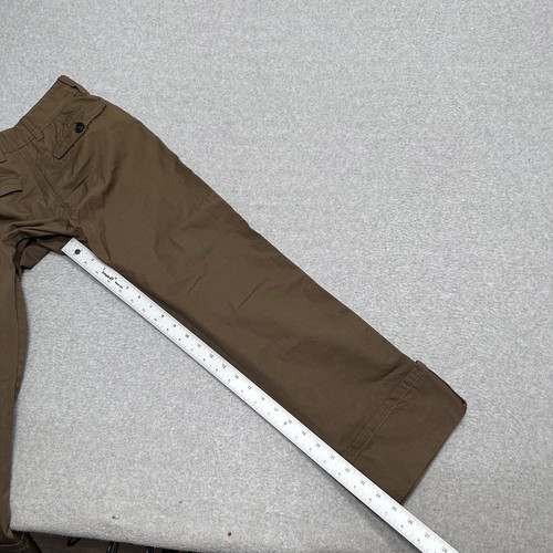 Prada Women’s Dark Khaki Flat Front Cuffed Trouser Pants 25” Size 36 Pockets - Picture 15 of 17