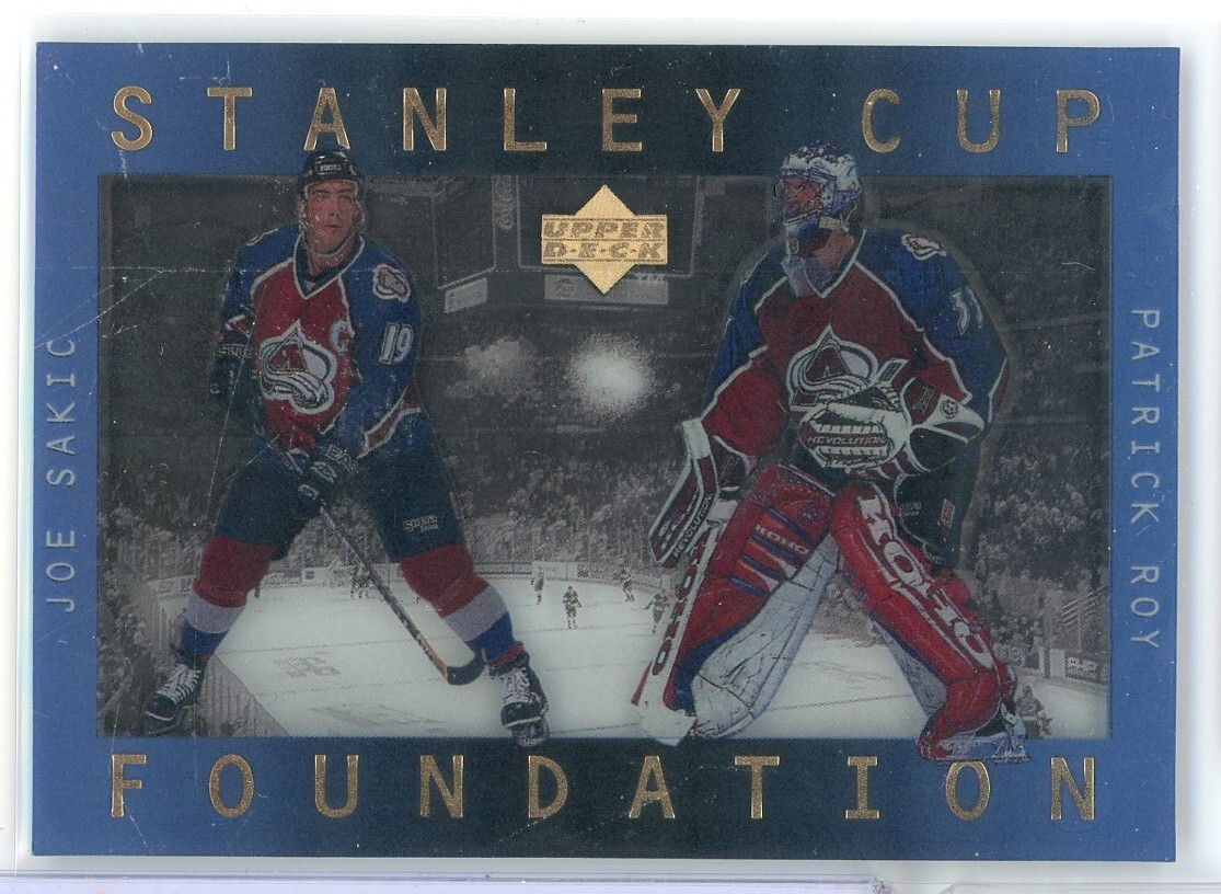1996-97 Upper Deck Ice Stanley Cup Foundation #S5 Joe Sakic/Patrick Roy