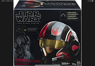 Star Wars The Black Series Poe Dameron X-Wing Helmet Mint In Box Displayed Only