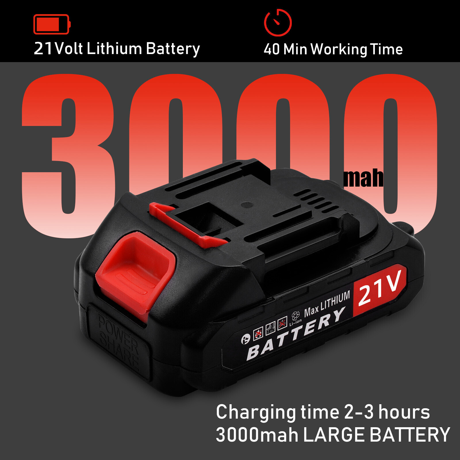 22" Hedge Trimmer Cordless Electric Hedge Bush Trimmer With Batteries & Charger