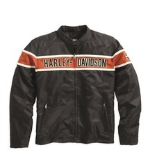 Giacca casual Harley-Davidson "Generazione", 100% nylon, nero/arancione, taglia S-5X