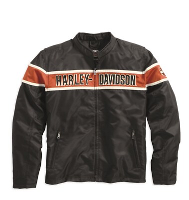 Harley-Davidson Freizeitjacke ''Generation'', 100% Nylon, Schwarz/Orange, Gr. S-5X