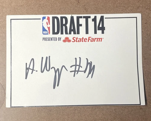 Andrew Wiggins Signed 2014 Draft Class StockCard Autographed NBA Rookie Auto 1/1