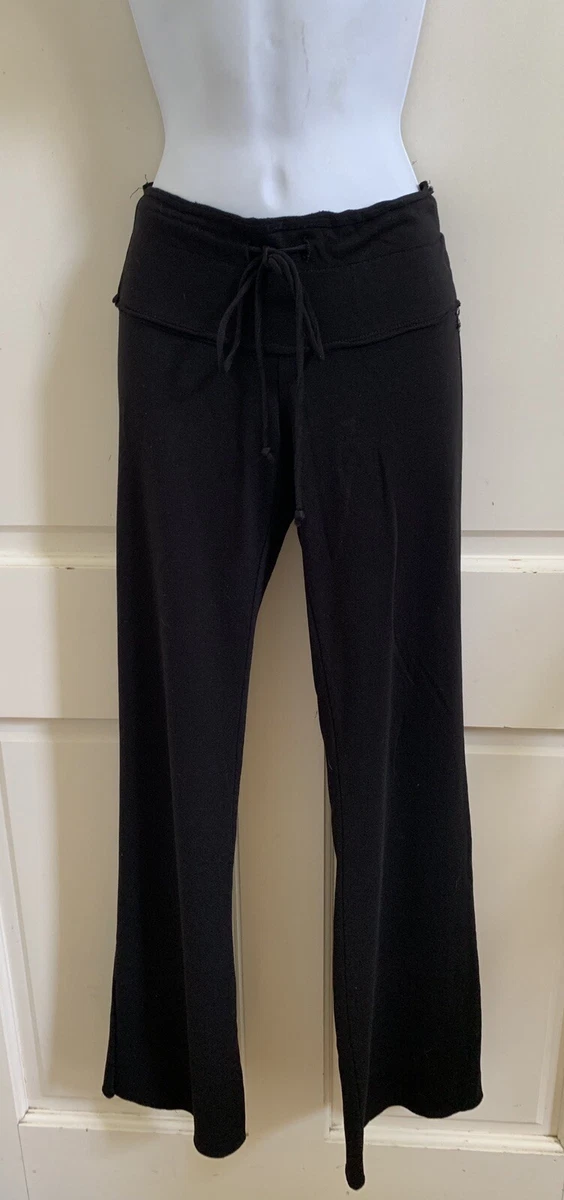 T Party NEW! Black Rayon Drawstring Boot Cut Flared Leg Sweatpants Sz S  NWOT!