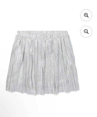 Wonder Nation Girl's Size XL (14-16) Pleated Metallic Silver Skirt - Picture 19 of 21