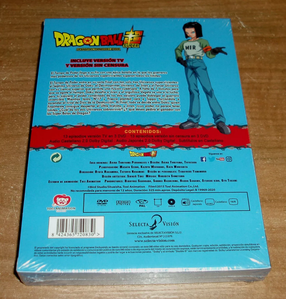 DRAGON BALL SUPER SAGA TORNEIO DO UNVERSO 6 COMPLETO EM 3 DVDS