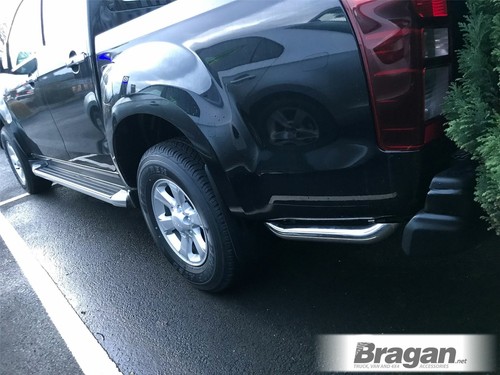 Rear Quarter Bars To Fit Isuzu D-Max Rodeo 2012-2016 Stainless Steel Side - Pair - Picture 3 of 12